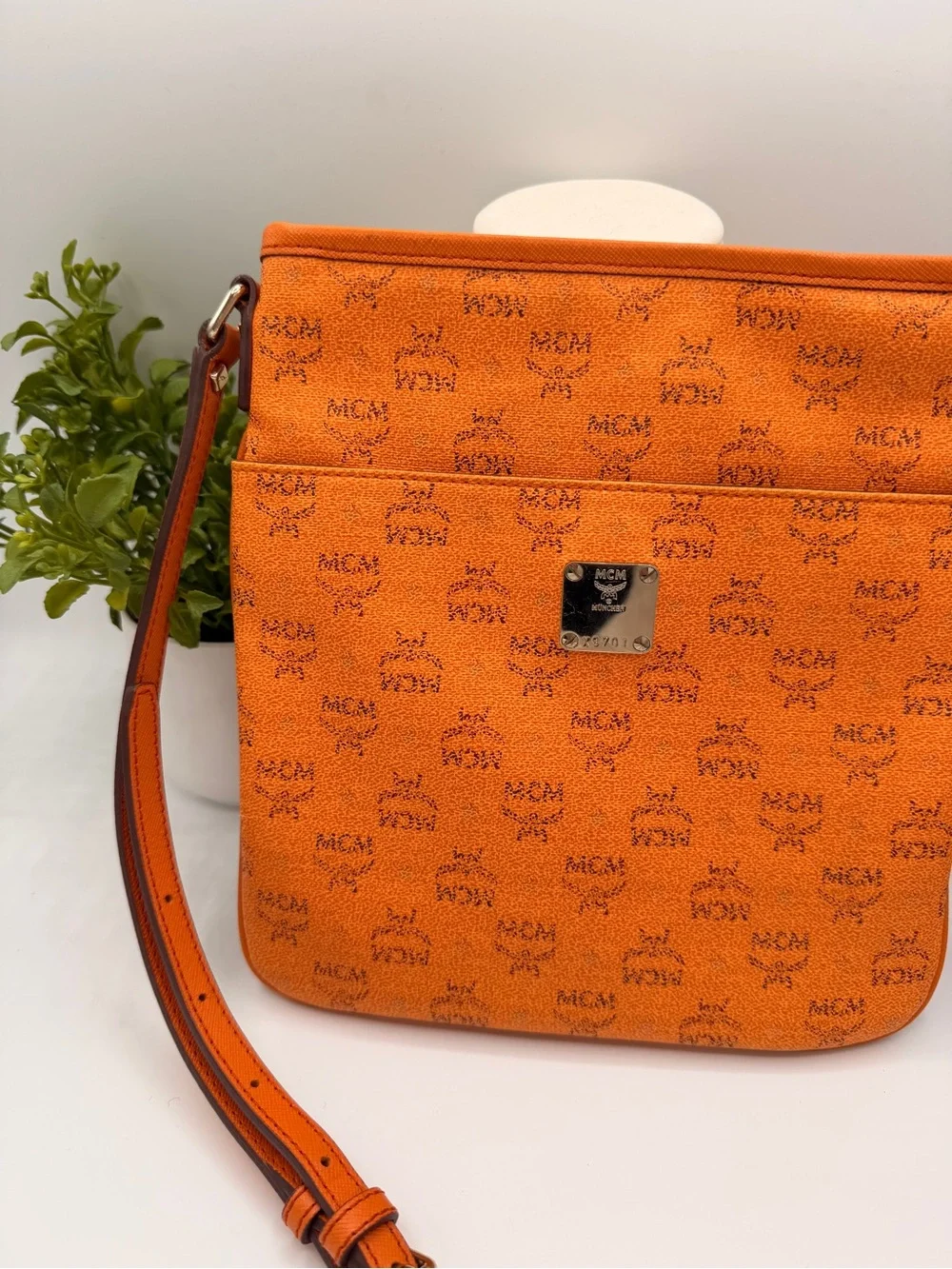 MCM | Bags | Mcm Orange Crossbody Bag | Poshmark